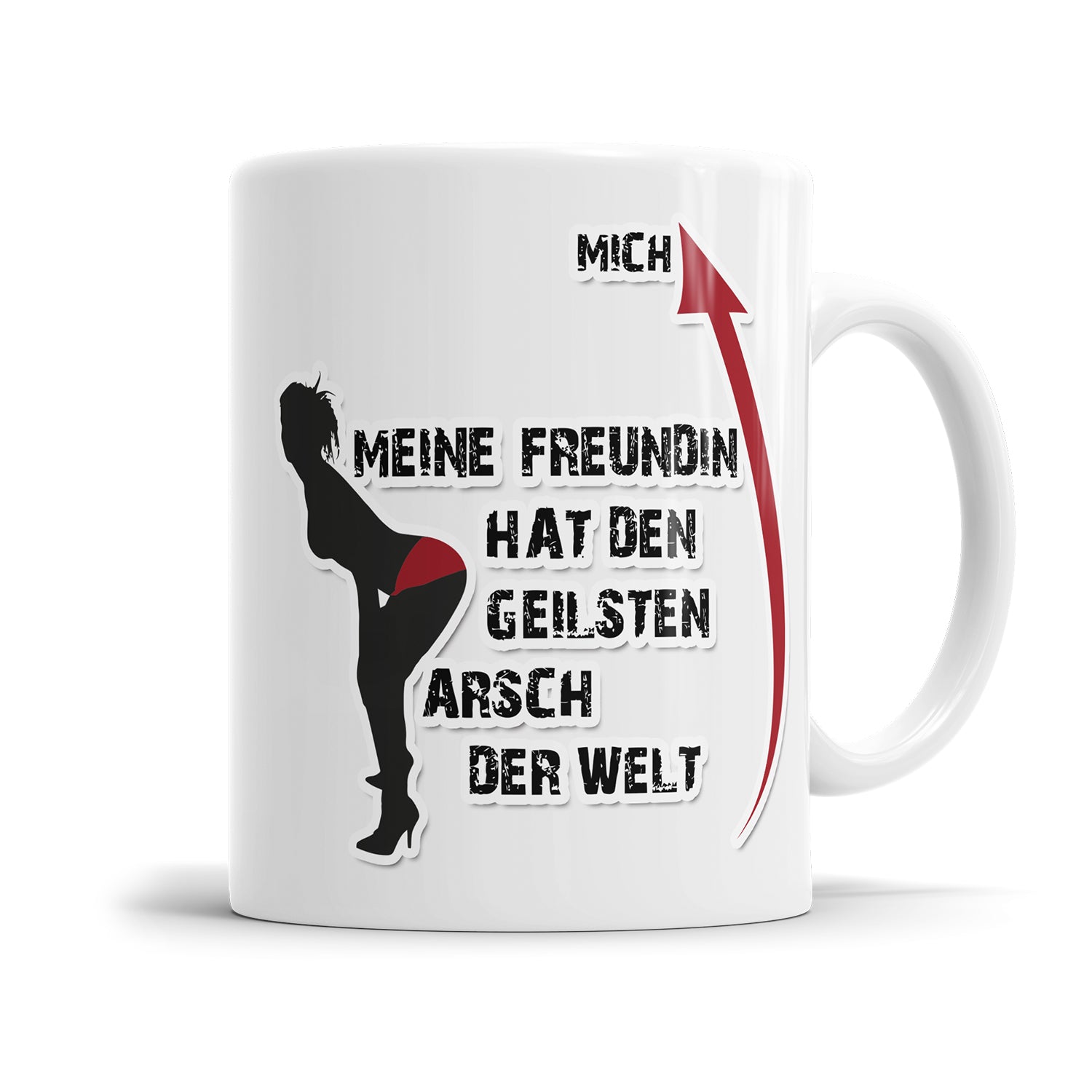 Tasse mit Spruch – "Meine Frau hat den geilsten Arsch der Welt – Mich" – Lustige Geschenkidee - Fulima