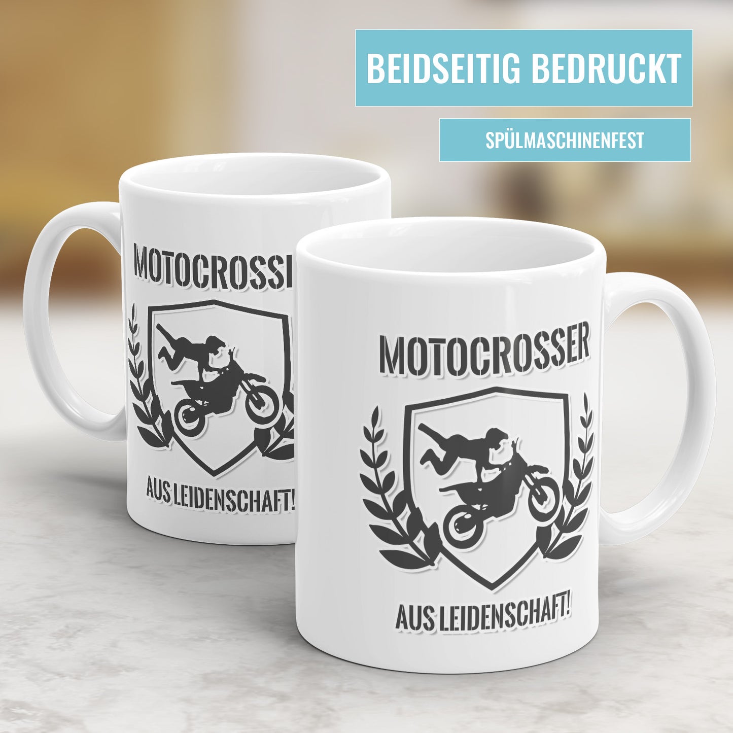 Motocrosser aus Leidenschaft Tasse Geschenkidee für Motocross Fans Fulima