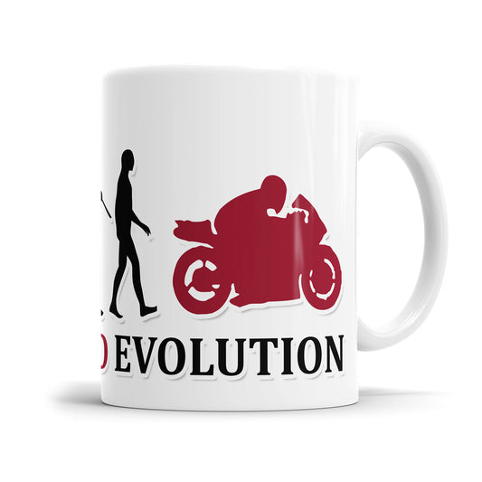 Motorrad Evolution Tasse - Geschenkidee für Motorradfahrer - Fulima