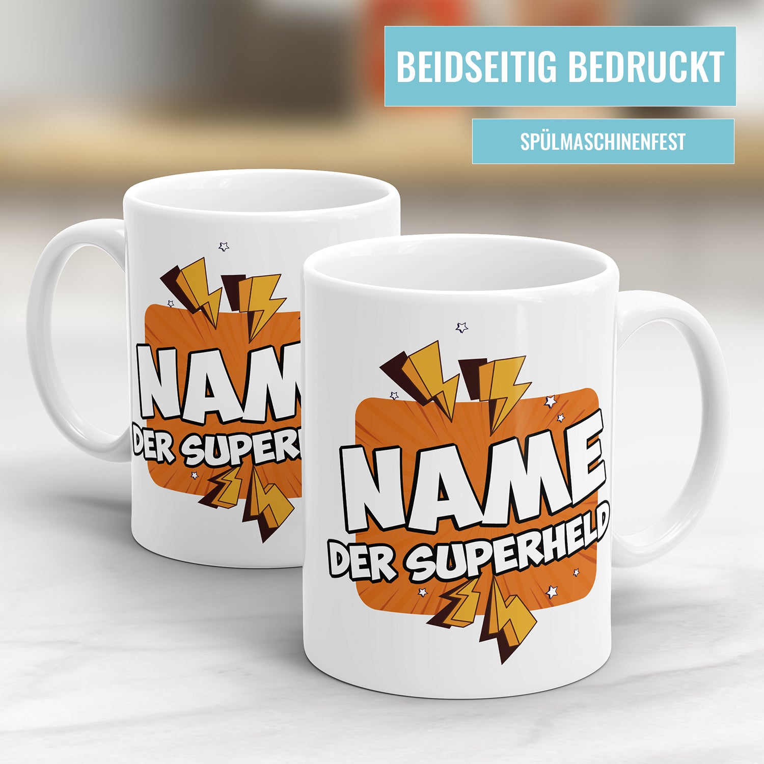 Tasse mit Namen - Superheld Comic Personalisierte Tasse - Fulima