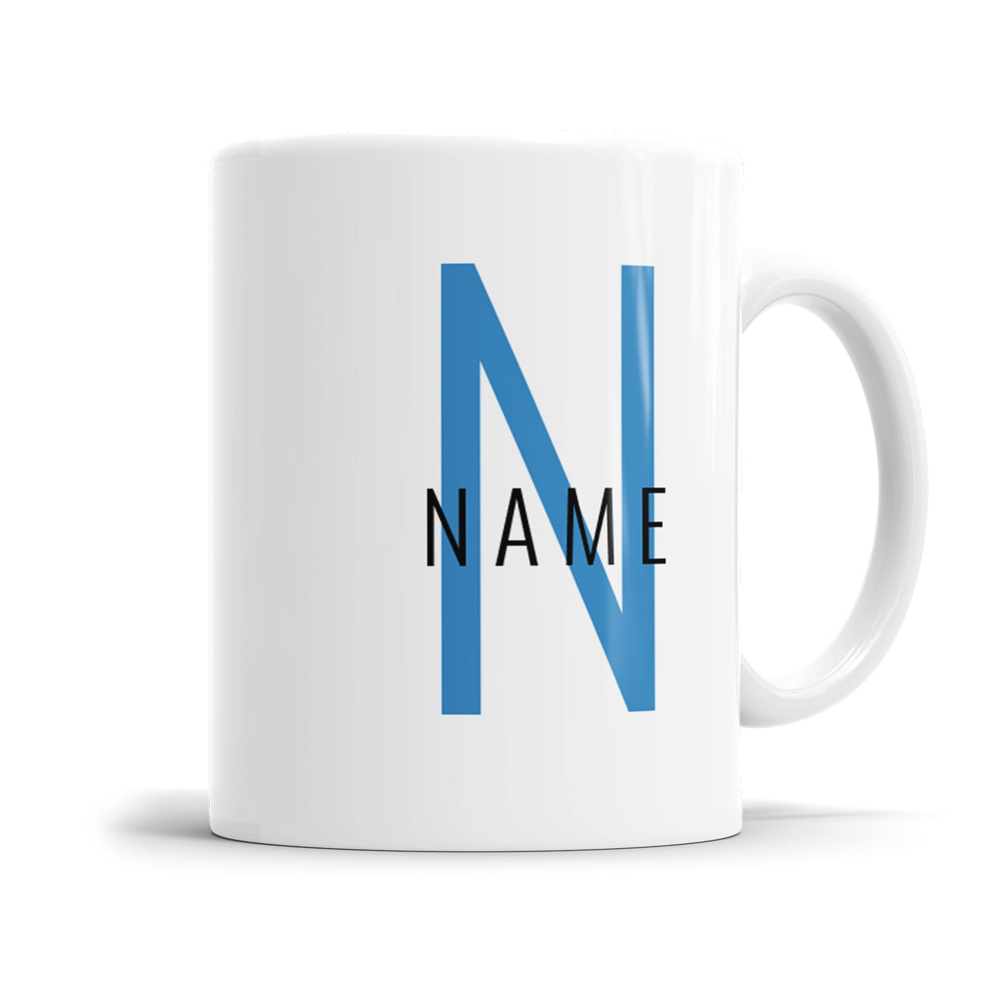 Buchstabe und Name minimalistischen Design - Namenstasse Blau - Fulima