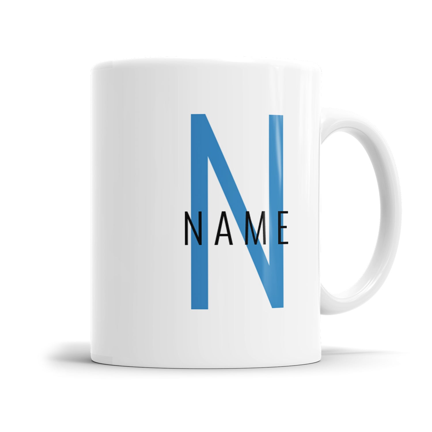 Buchstabe und Name minimalistischen Design - Namenstasse Blau - Fulima