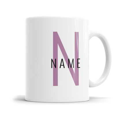 Tasse mit Namen - minimalistisch Großer Buchstabe Personalisierte Tasse Fulima