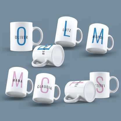 Buchstabe und Name minimalistischen Design - Namenstasse - Fulima