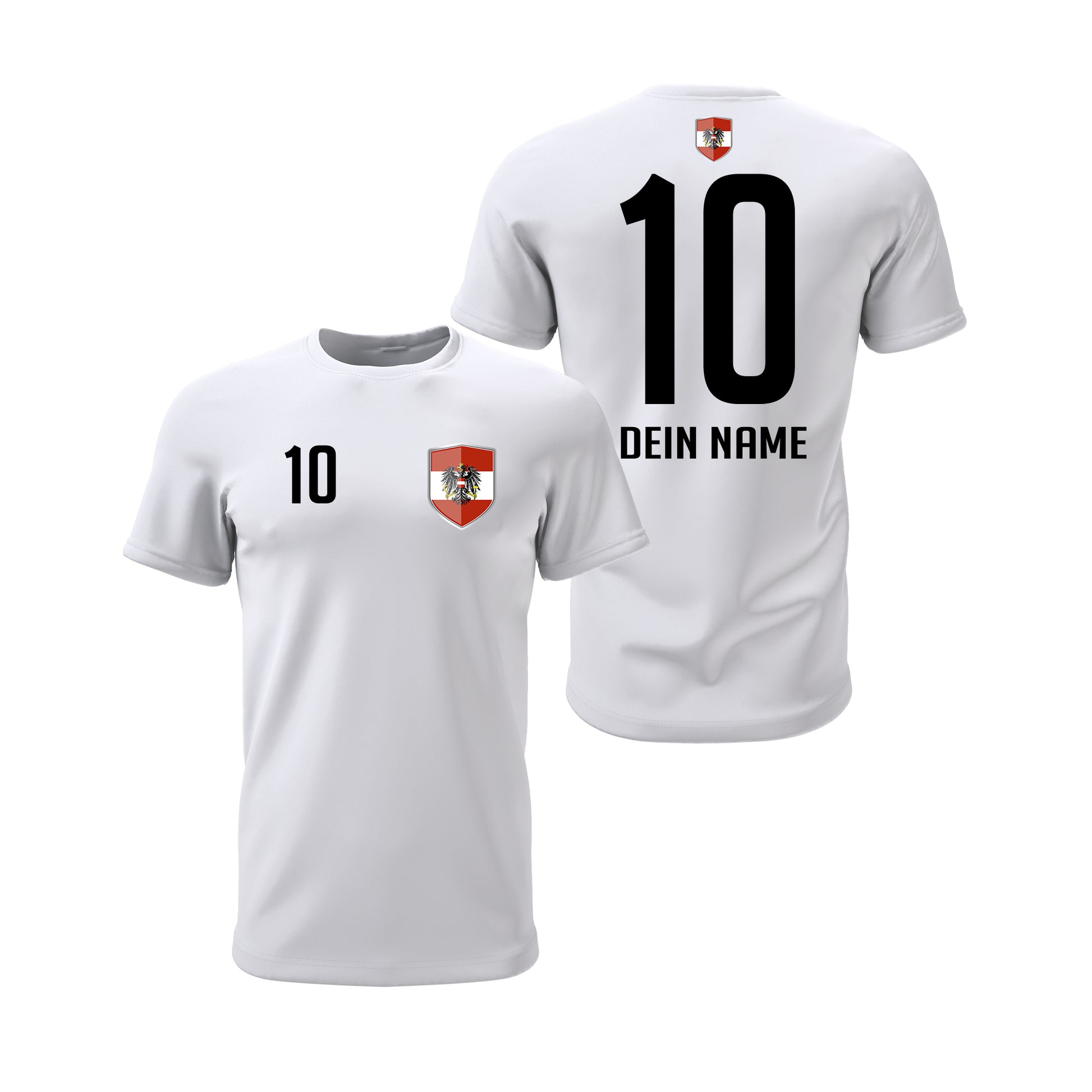 Österreich Shirt mit Wappen und individueller Nummer & Name - FULiMA®