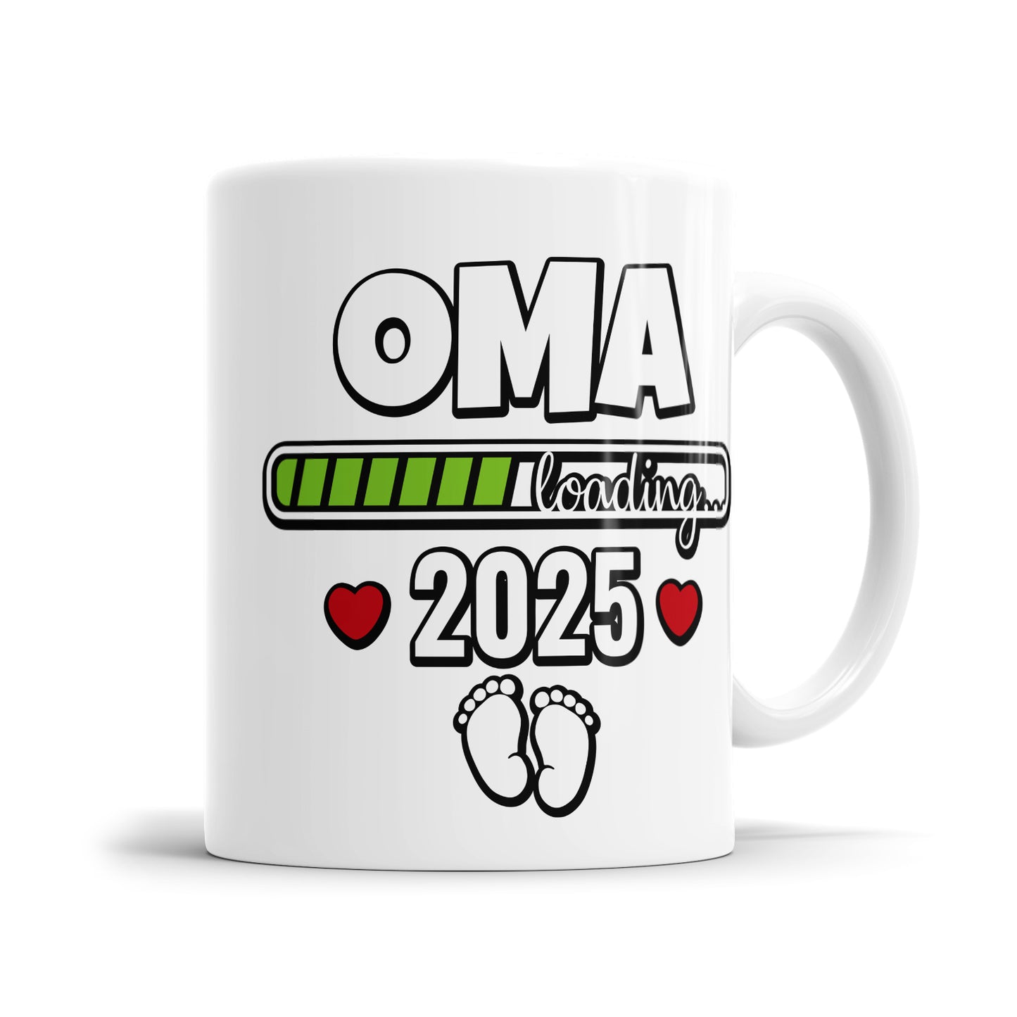 Oma loading 2025 Ladebalken Babyfüße - Tasse für werdende Oma
