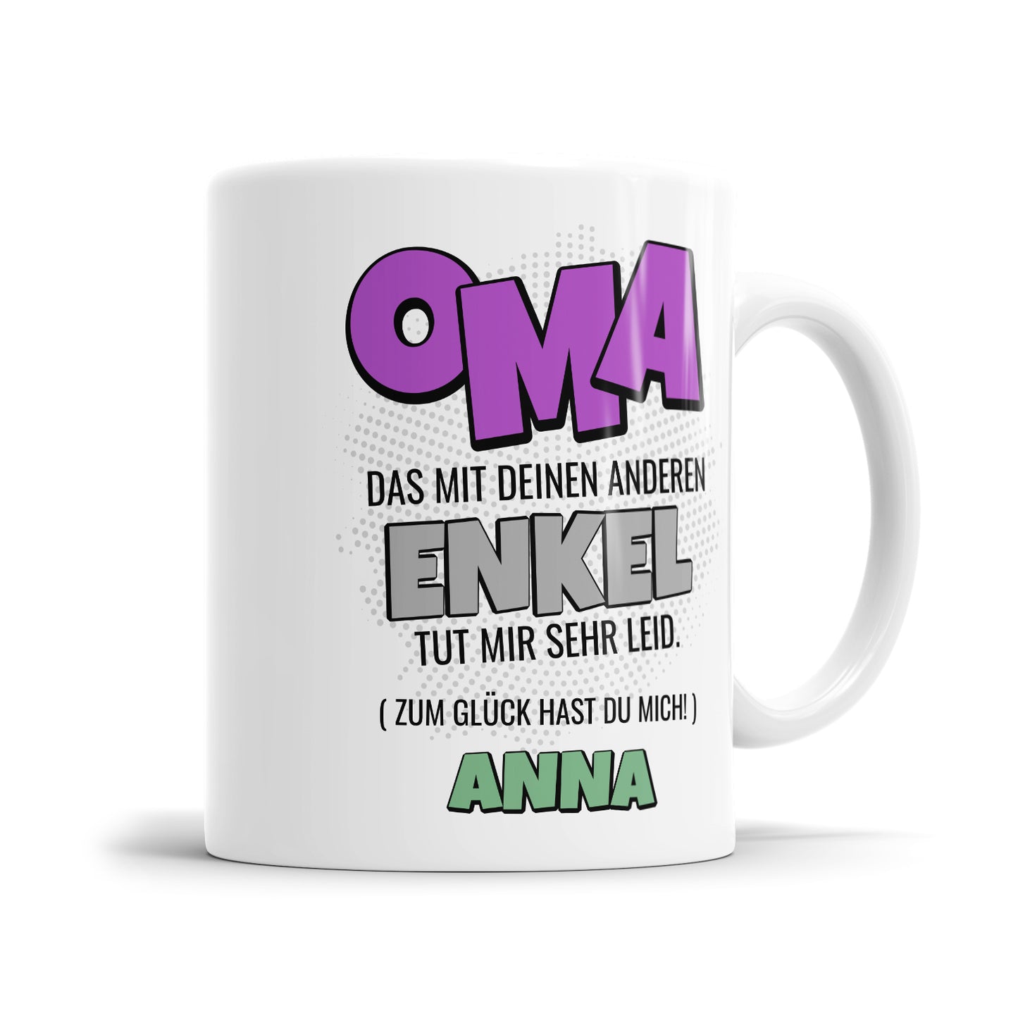 Oma das mit deinen anderen Enkel tut mir sehr leid - Personalisierte Oma Tasse - Fulima