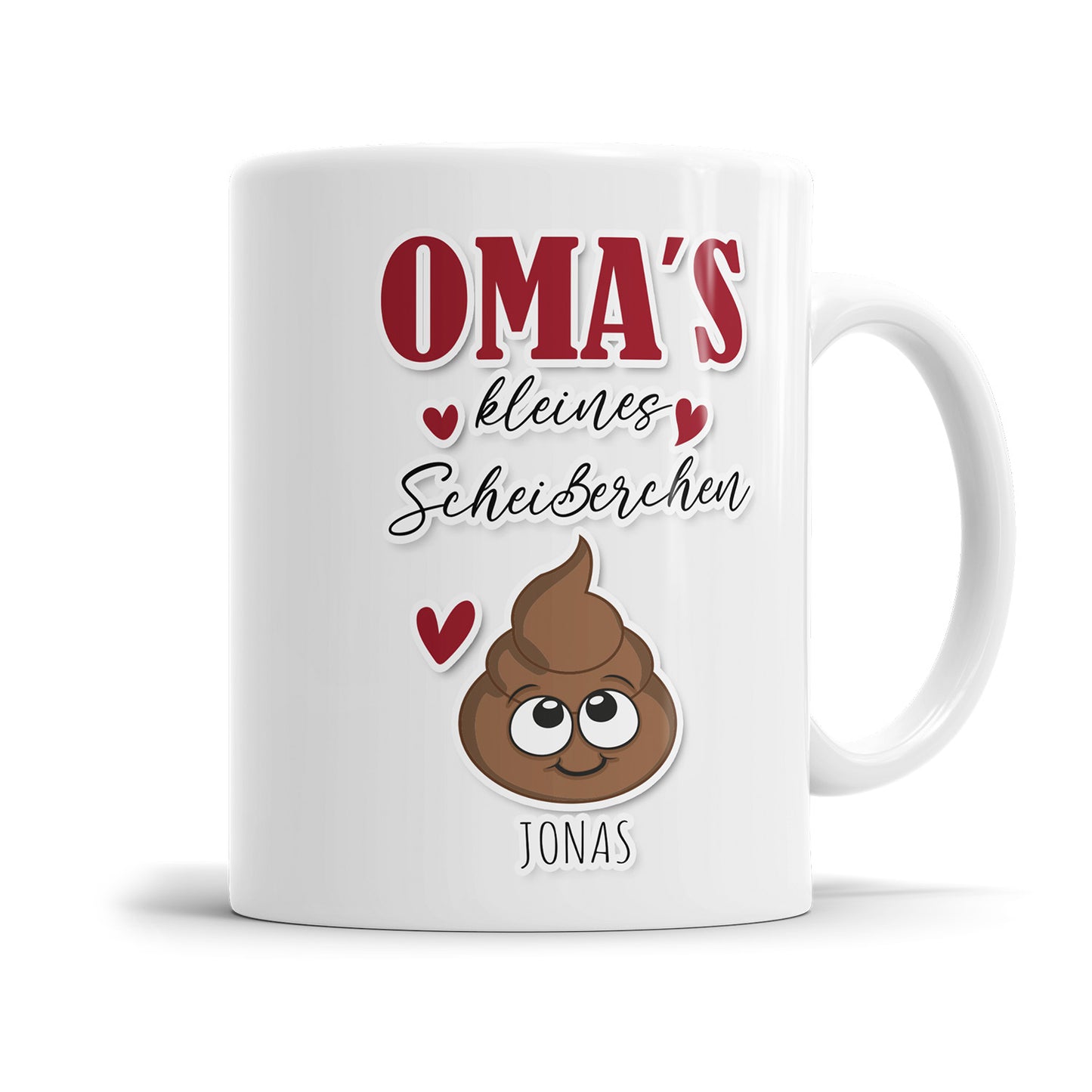 Tasse für Oma - Omas kleine Scheißerchen 1-4 Kinder Tasse personalisiert mit Namen der Enkel