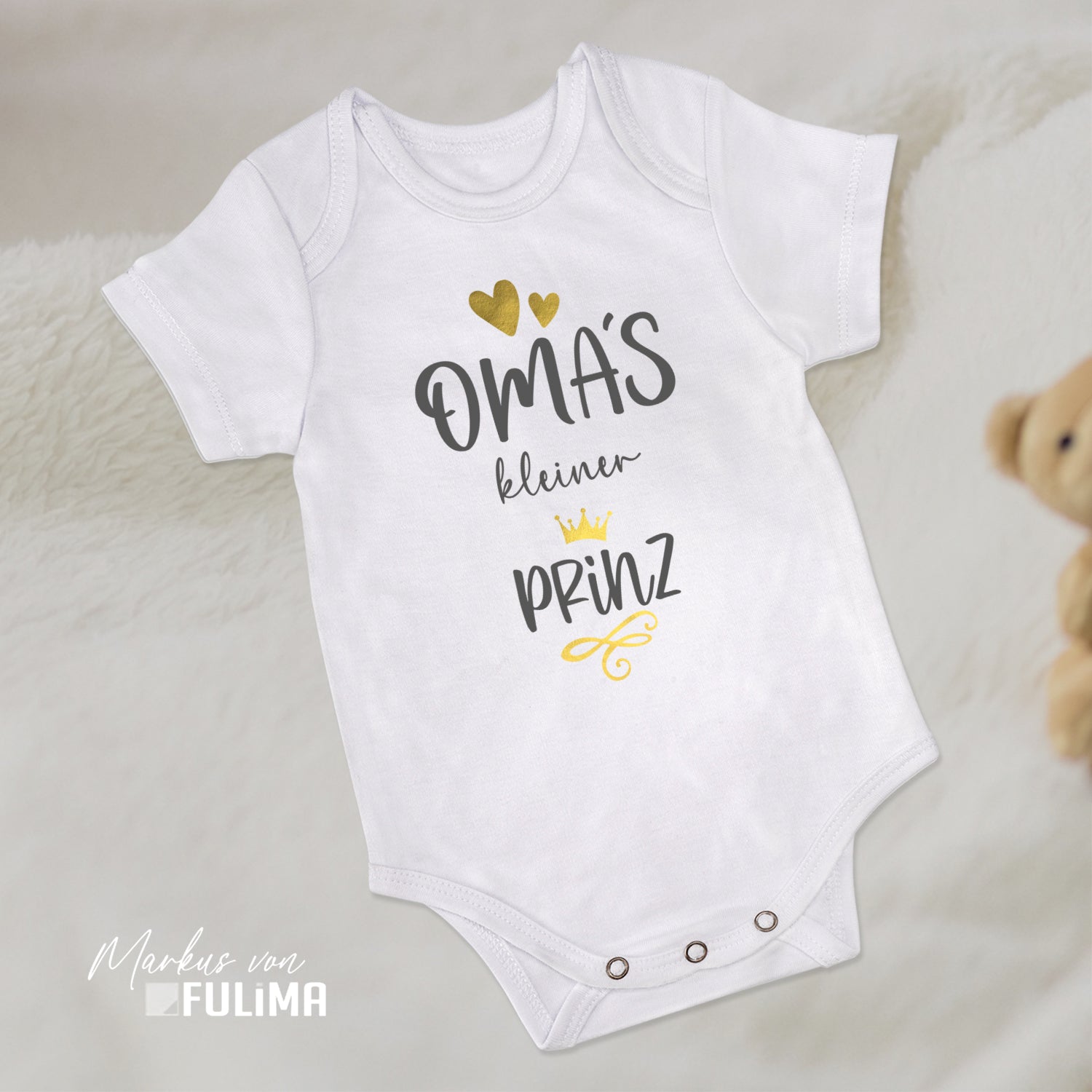 Babybody - Omas kleiner Prinz - Geschenk zur Geburt - FULiMA®