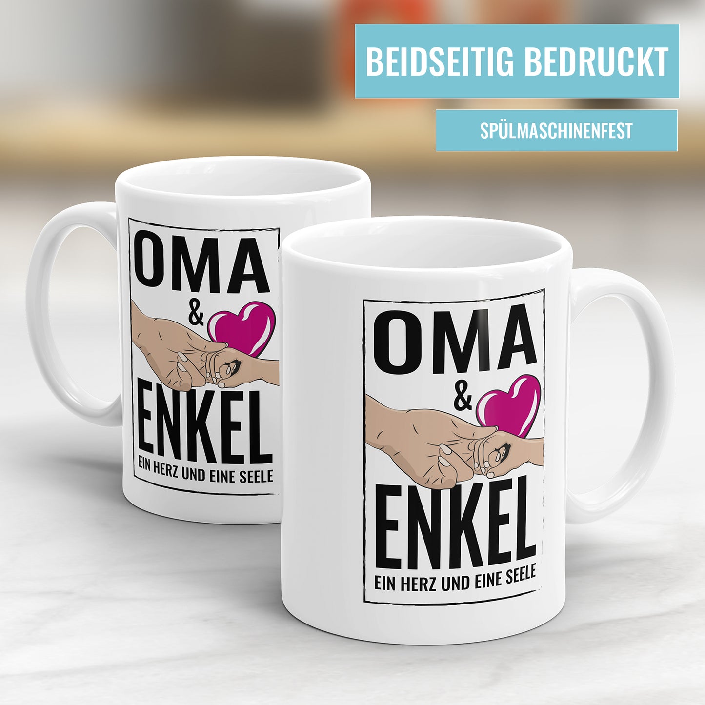 Oma und Enkel Ein Herz und eine Seele Oma Tasse Fulima