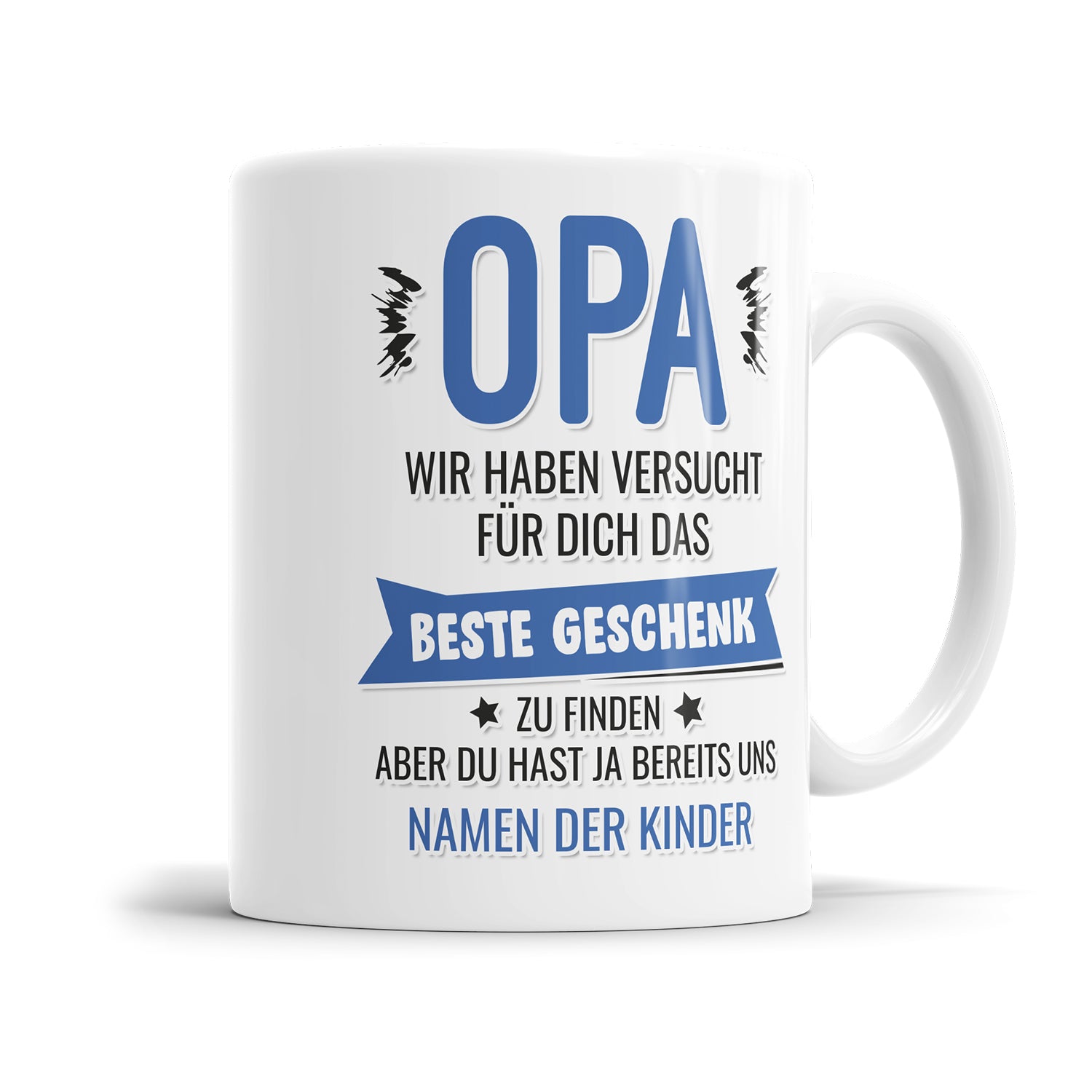 Opa wir haben versucht das beste Geschenk zu finden - Personalisierte Opa Tasse - Fulima