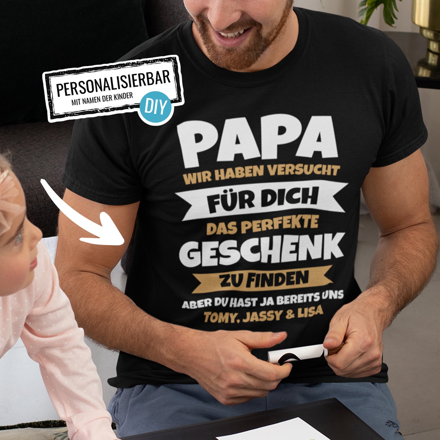 Papa, du hast ja schon uns – Lustiges Geschenk-Shirt - FULiMA®