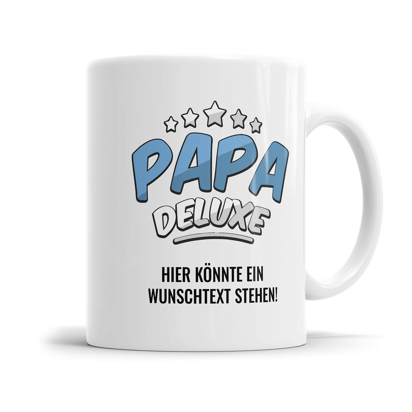 Papa Tasse 5 Sterne Papa Deluxe mit Wunschtext