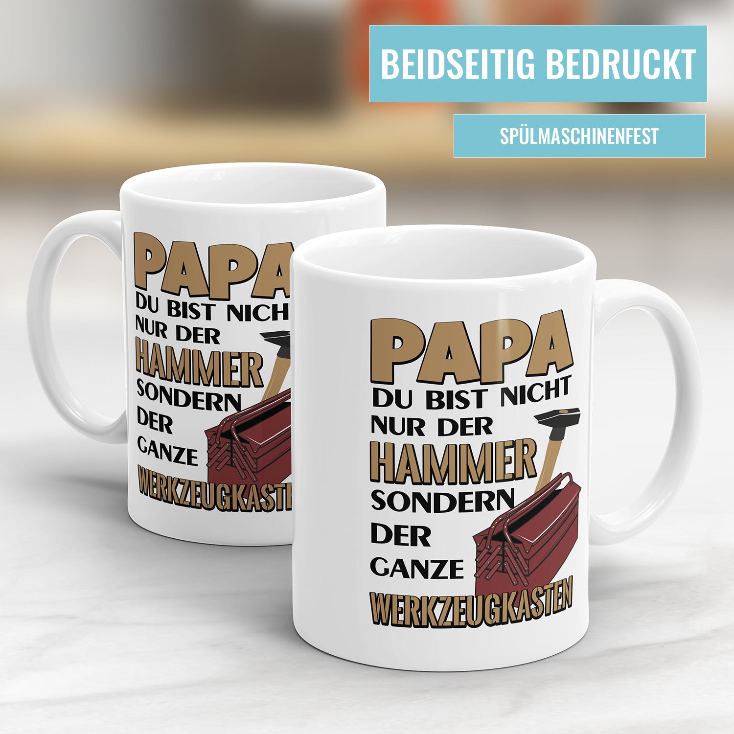 Papa du bist nicht nur der Hammer sondern der ganze Werkzeugkasten Papa Tasse Fulima