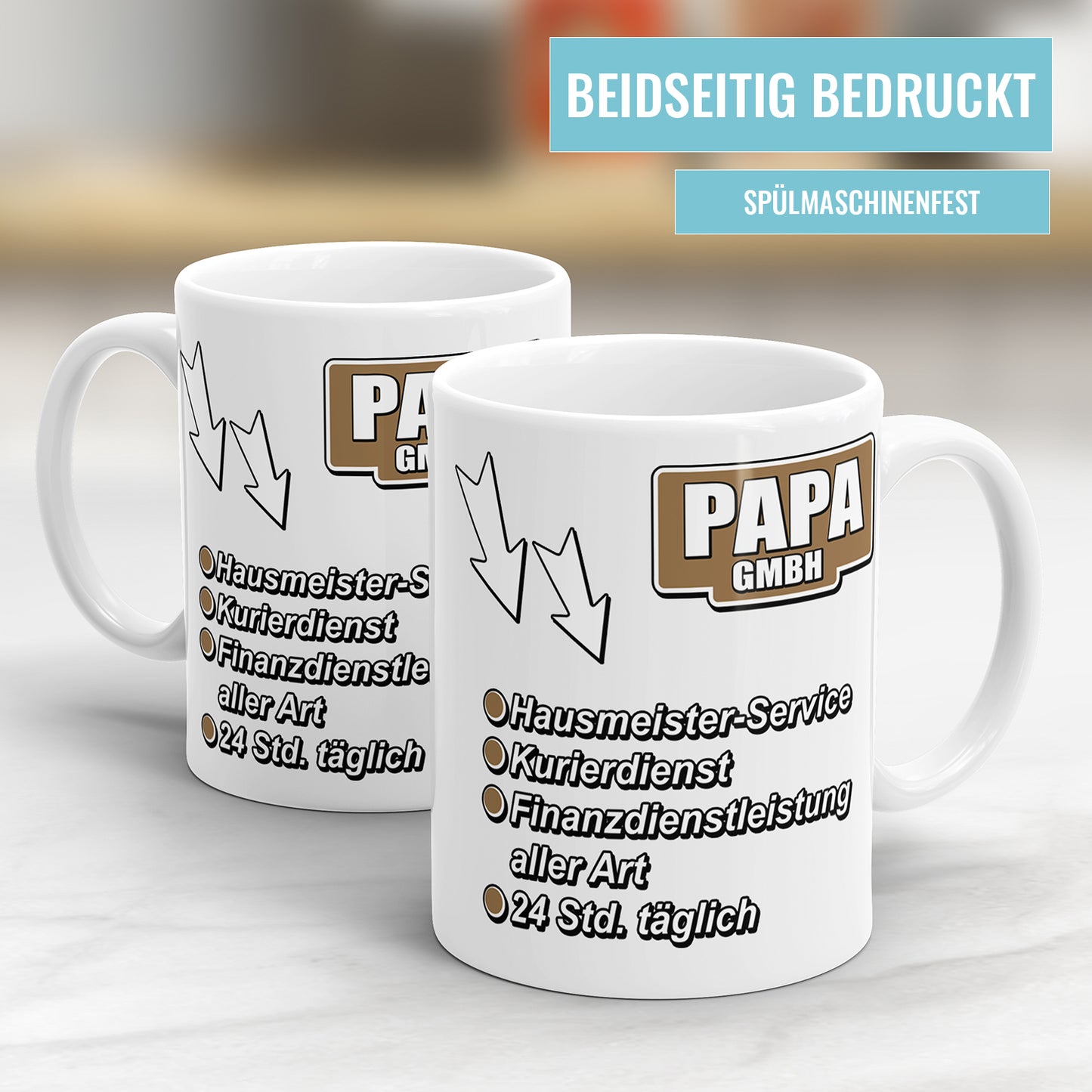 Papa GmbH Hausmeister Service Kurierdienst Papa Tasse