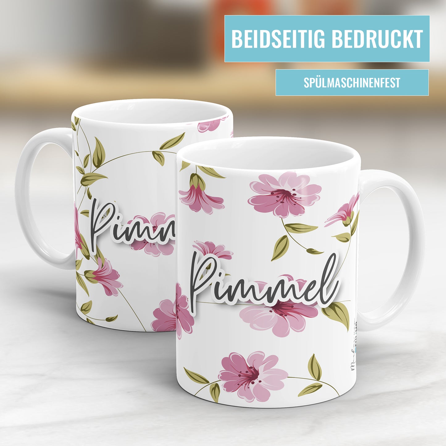 Pimmel Blumen freche Tasse mit Spruch