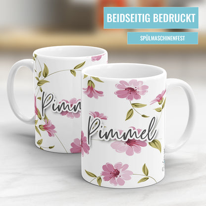Pimmel Blumen freche Tasse mit Spruch