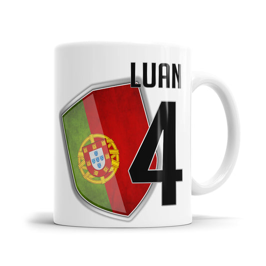 Portugal Fan Tasse - Personalisiert mit Namen und Nummer - Fulima