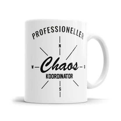 Professioneller Chaos-Koordinator Tasse – Kompass Sprüche – Chef Geschenk - Fulima