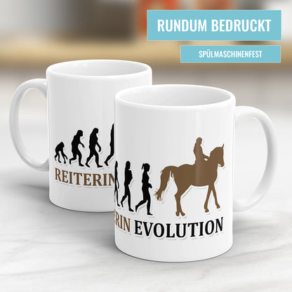 Reiterin Evolution Tasse - Geschenkidee für Reiterin