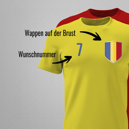 Rumänien Shirt mit Wappen und individueller Nummer & Name - FULiMA®