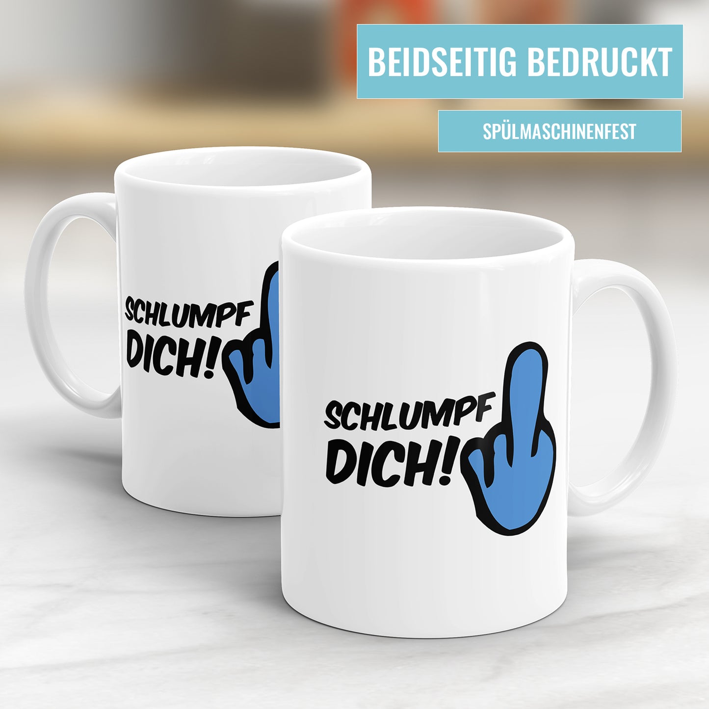 Tasse mit Spruch - Schlumpf Dich