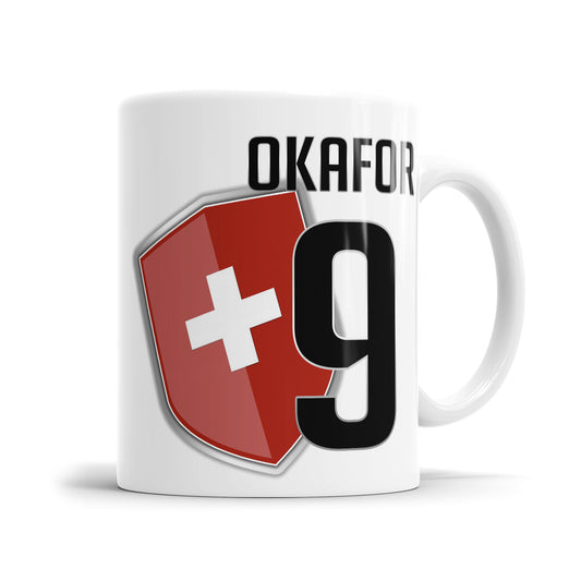 Schweiz Fan Tasse - Personalisiert mit Namen und Nummer - Fulima