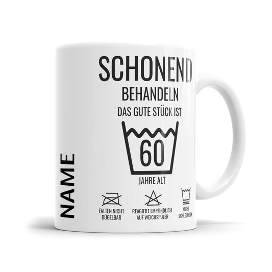 Schonend behandeln – 60 Jahre alt - 60. Geburtstag - Panorama Tasse Standard - FULiMA®