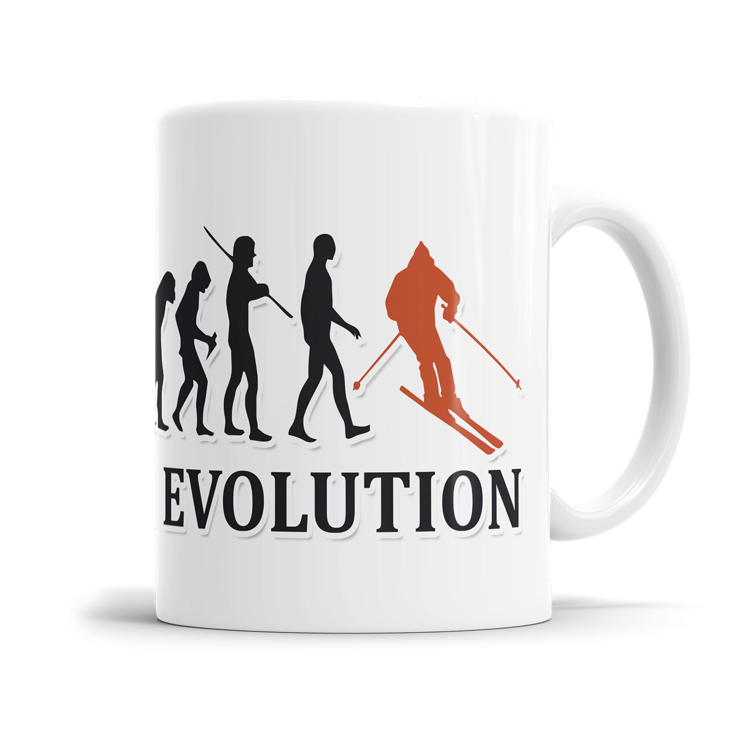 Ski Evolution Tasse - Geschenkidee für Skifahrer - Fulima