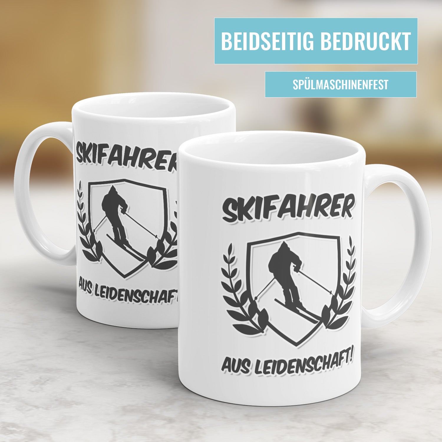 Skifahrer aus Leidenschaft Tasse Geschenkidee für Ski Fans Fulima