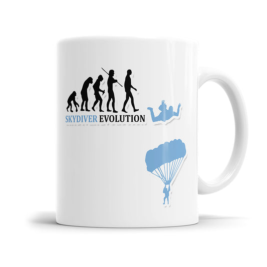 Skydiver Evolution Tasse - Geschenkidee für Fallschirmspringer - Fulima