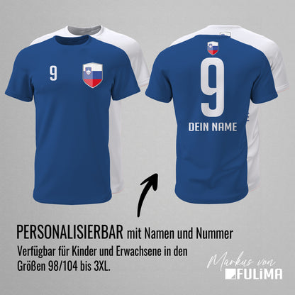Slowenien Shirt mit Wappen und individueller Nummer & Name - FULiMA®