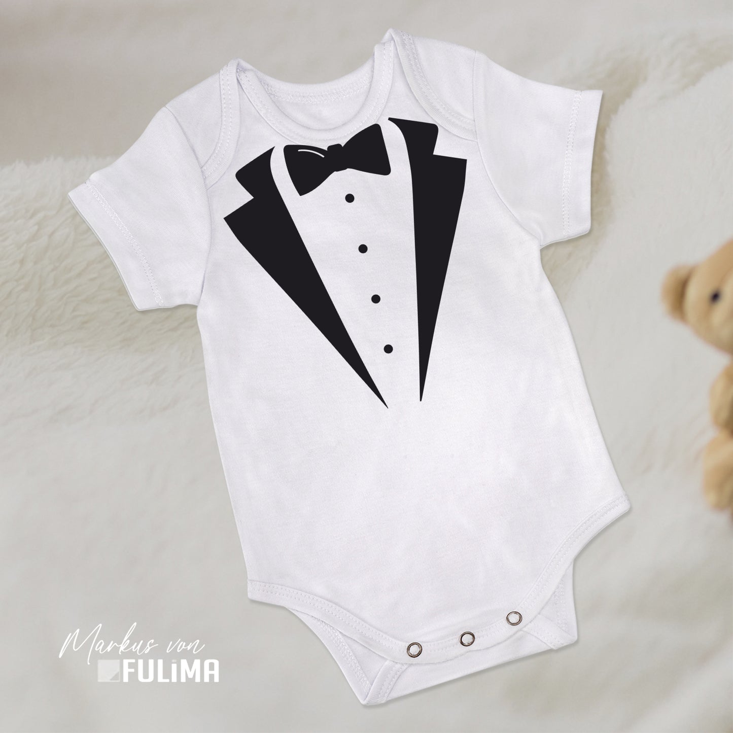 Babybody - Anzug mit Fliege Design - FULiMA®