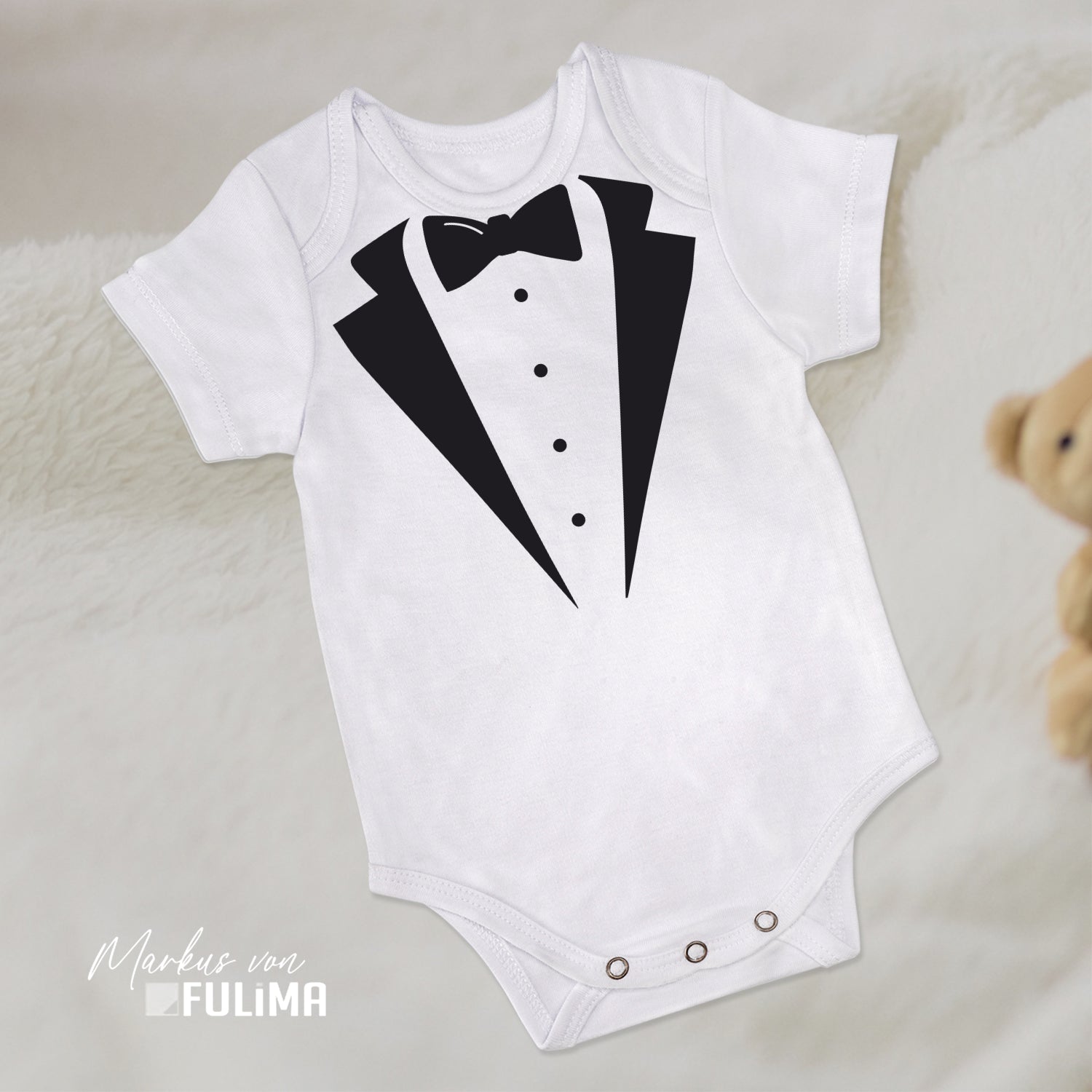 Babybody - Anzug mit Fliege Design - FULiMA®