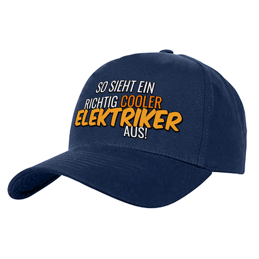 So sieht ein richtig cooler Elektriker aus - Cap Navy - Fulima