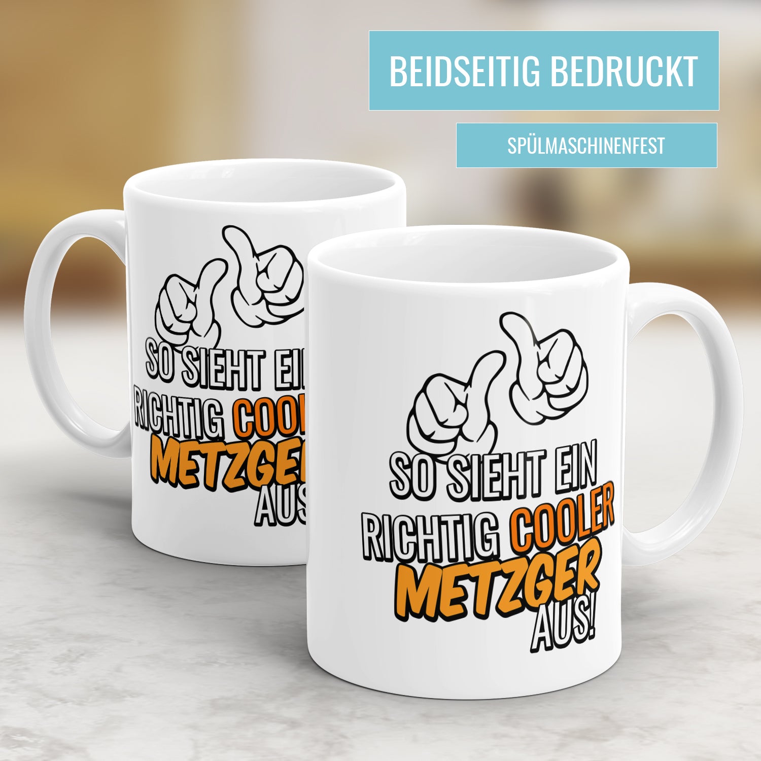So sieht ein richtig cooler Metzger aus - Tasse - Fulima