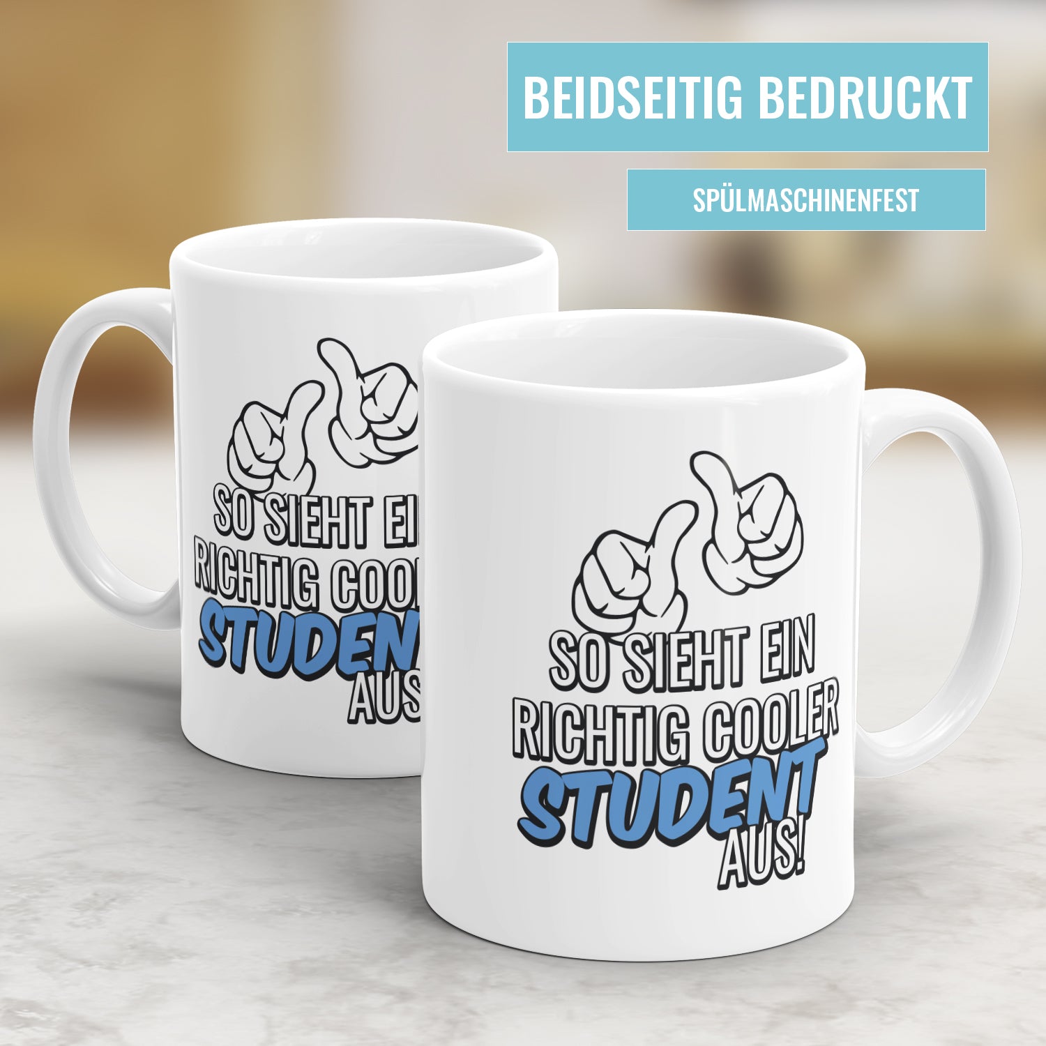 So sieht ein richtig cooler Student aus - Studenten Tasse - Fulima