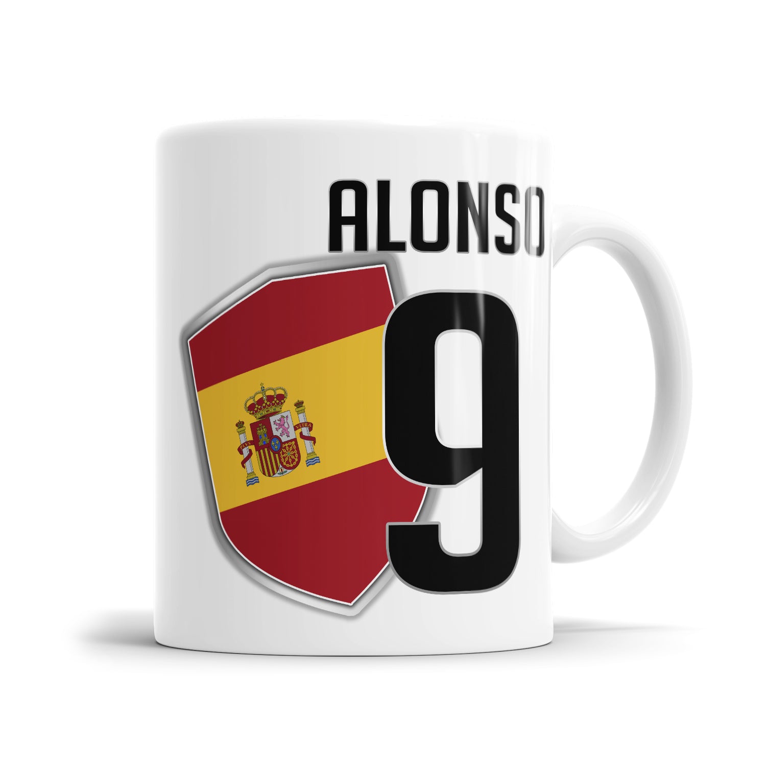 Spanien Fan Tasse - Personalisiert mit Namen und Nummer - Fulima