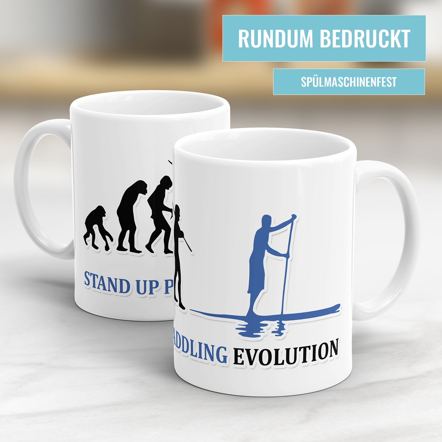 Stand Up Paddling Evolution Tasse - Geschenkidee für Stand Up Paddler