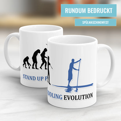 Stand Up Paddling Evolution Tasse - Geschenkidee für Stand Up Paddler - Fulima