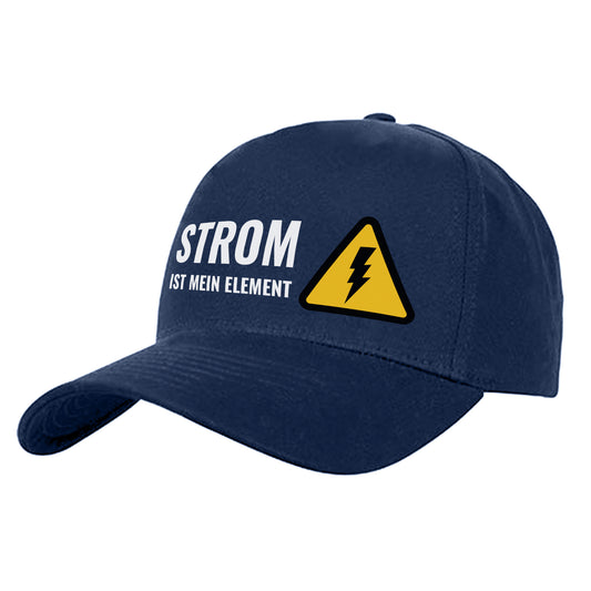 Strom ist mein Element - Elektriker Cap Navy - Fulima