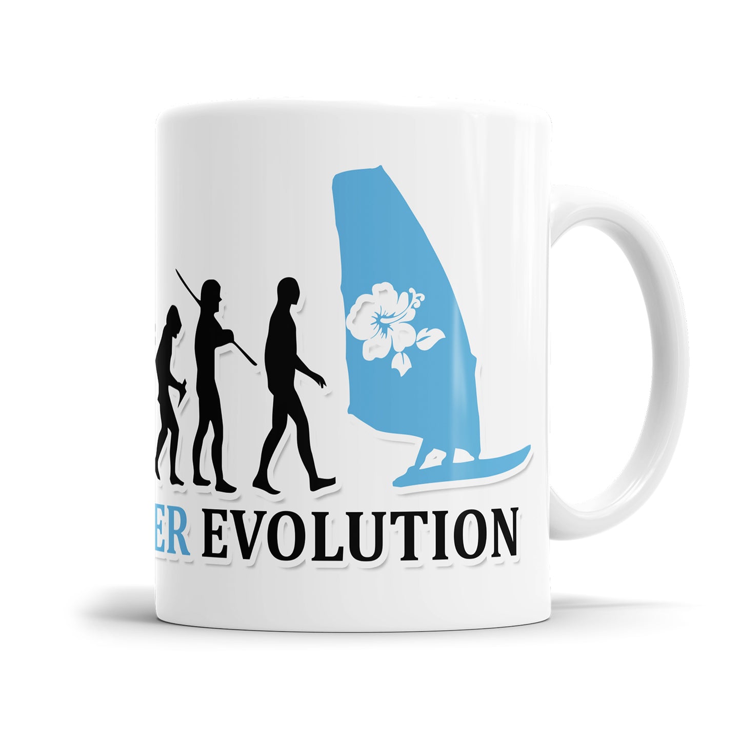 Surfer Evolution Tasse - Geschenkidee für Surfer