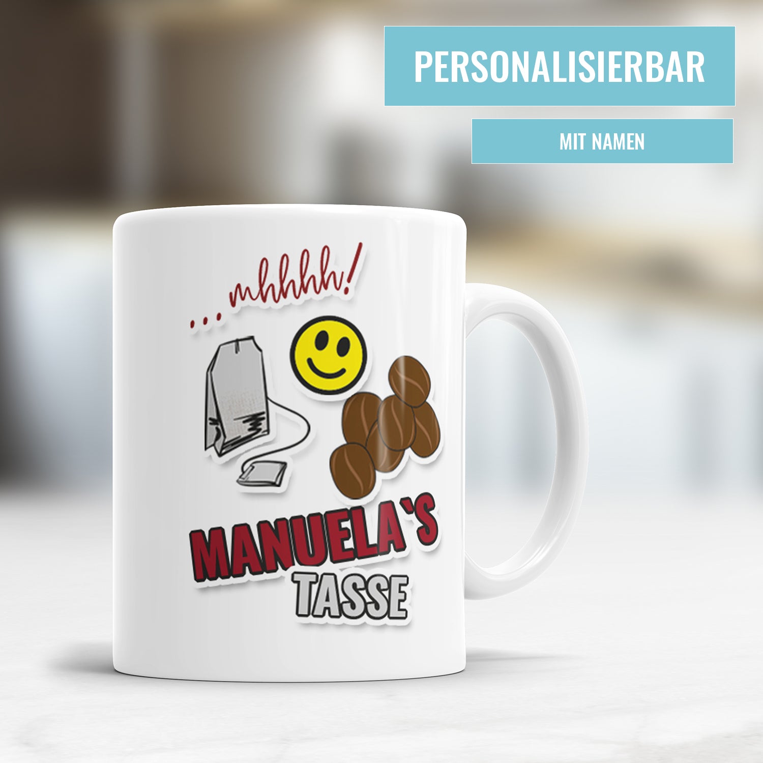 Tasse mit Namen - Sticker Bomb Personalisierte Buchstaben Tasse - Fulima