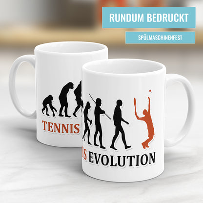 Tennis Evolution Tasse - Geschenkidee für Tennisspieler