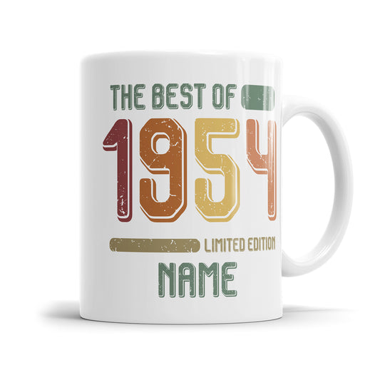 Geburtstag Tasse The best of 1954 personalisiert mit Name Vintage Tasse Fulima