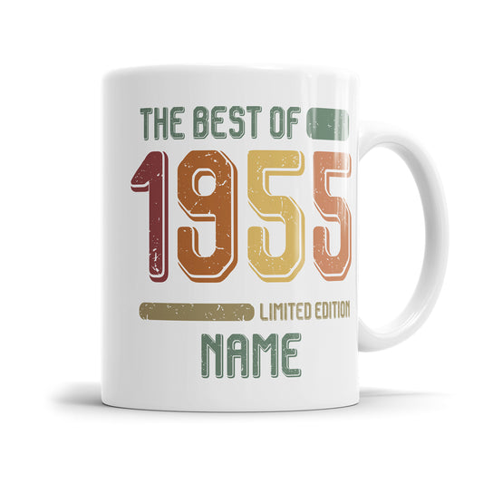 Geburtstag Tasse The best of 1955 personalisiert mit Name Vintage Tasse Fulima