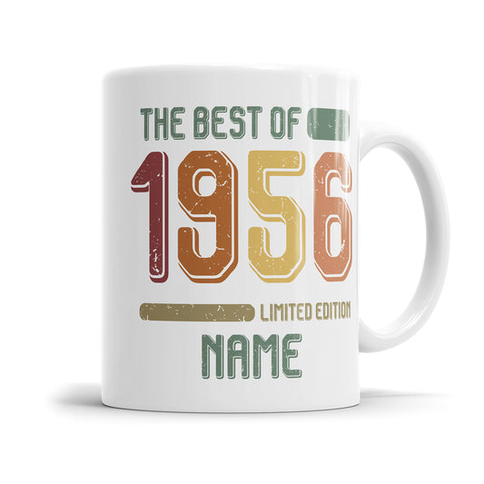 Geburtstag Tasse The best of 1956 personalisiert mit Name Vintage Tasse Fulima