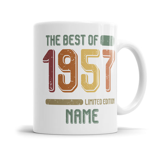 Geburtstag Tasse The best of 1957 personalisiert mit Name Vintage Tasse Fulima