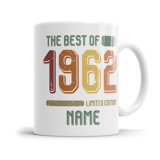 Geburtstag Tasse The best of 1962 personalisiert mit Name Vintage Tasse Fulima