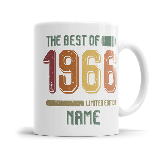 Geburtstag Tasse The best of 1966 personalisiert mit Name Vintage Tasse Fulima